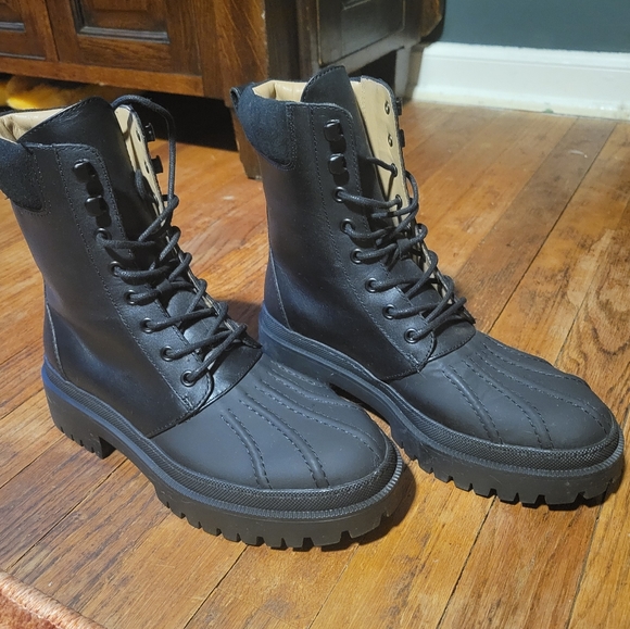 & Other Stories Leather Combat Boots. 39. NEVER WORN - Picture 5 of 6